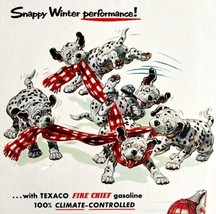 Texaco Fire Chief Gasoline 1956 Advertisement Dalmations Dogs Fill Page ... - $29.99