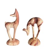 x2 Deer Figurines Carlsbad Caverns Souvenir Shop Pottery - £34.99 GBP