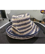 Womens Columbia Hat-O-Vallarta Sun Hat Straw Striped Travel New Nwt - $24.70