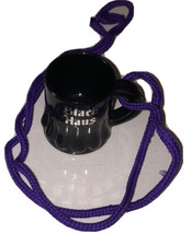 Black Haus Promotional Plastic Shot Mug W/ Party Necklace Purple String - £5.34 GBP