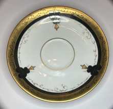 Haviland Stouffer France Decorated Limoges Saucer Gold Tone - $21.78