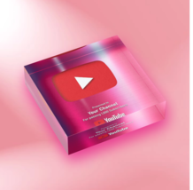 Social Media Awards, Plaque Creator play button award, youtube plaque - $70.00