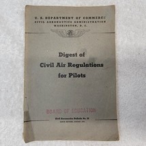 Antique 1942 WWII Digest of Civil Air Regulations for Pilots Bulletin #22 6th ed - £8.11 GBP