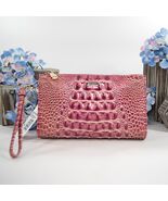 Brahmin Rouge Blush Melbourne Leather Daisy Clutch Wristlet NWT - $138.11