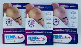 3 x Temp-N-Toss Disposable Forehead Thermometer Strips 6 Count Each (18 ... - £10.96 GBP