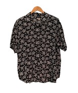 Vintage Fritzi Blouse Size 20W Black White Floral Button Up Rayon Made I... - $271.76 MXN