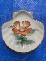 Vintage-Japan Hand Painted Porcelain Shell-Shaped Candy Dish - $4.94