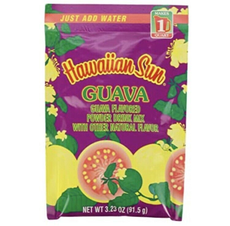 Primary image for Hawaiian Sun Guava Drink Mix 3.23 Oz Bag (Pack Of 10)