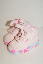 Girls/Toddler Fila Pink &amp; Turquoise Splatter/Camo Sneaker Shoes Size 5C Hightop - £19.60 GBP