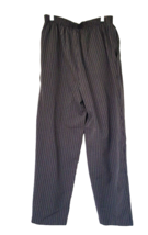 Bobbie Brooks Pants Women&#39;s Size 12 Pull On Elastic Waist  Black Brown Stripes - £11.86 GBP