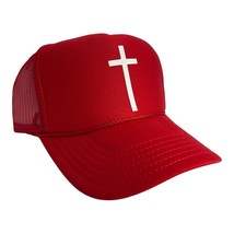 New Holy Cross Royal Red Cap 5 Panel High Crown Trucker Snapback Trendy - £14.95 GBP