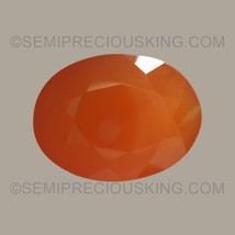 Natural Carnelian 16x12mm Oval Facet Cut 10.19 Carats Orange Color VVS Clarity H - £124.42 GBP