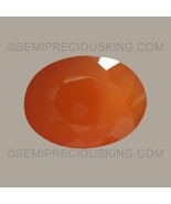 Natural Carnelian 16x12mm Oval Facet Cut 10.19 Carats Orange Color VVS C... - £122.28 GBP