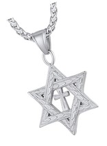 Star of David Necklace for Men Women Stainless 22 - $58.79
