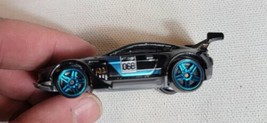 2000s Diecast Toy Car VTG Mattel Hot Wheels Race Racecar Black Blue - £6.54 GBP