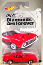 2015 Hot Wheels 007 Diamonds are for Ever 2/5 &#39;71 MUSTANG MACH 1 Red w/Chrome5Sp - £9.65 GBP