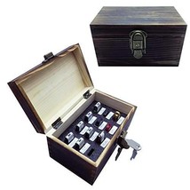 Portable USB Thumb Flash Drive Organizer Case - Wood - Key Lock - 12 slots - £15.65 GBP