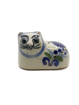 VTG Tonala Folk Art Cat Mexican Pottery Hand Painted Signed E.T. - £15.24 GBP