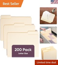 200 Manila File Folders, 1/3-Cut Tabs, Expandable, Letter Size - Eco-Fri... - $840.68 MXN