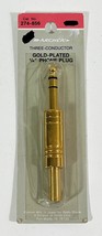 LOT OF 2 Radio Shack Archer Gold Plated 1/4&quot; Phone Plug CAT NO.274-856 - £1.75 GBP