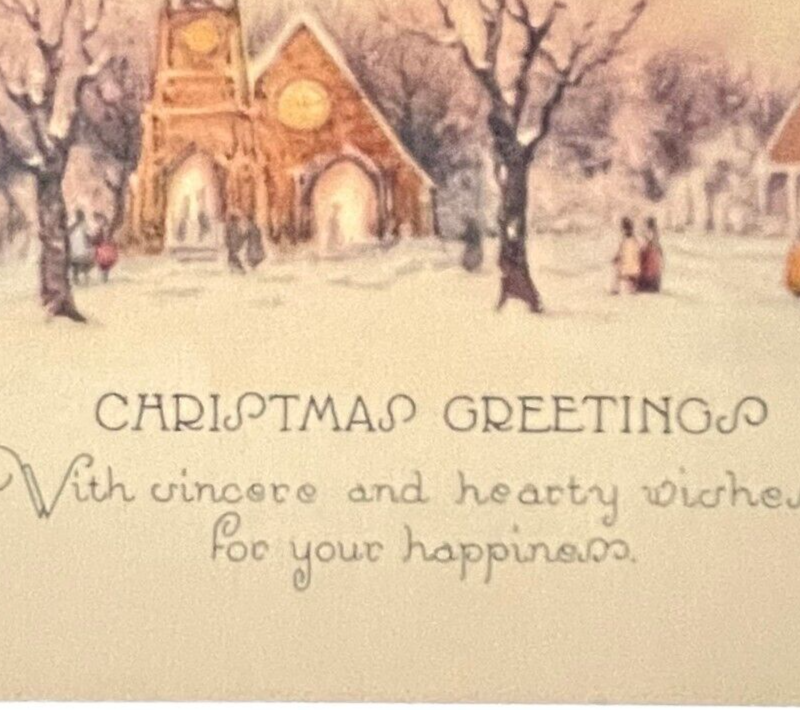 Christmas Greetings, Gibson Art Company, vintage post card ...