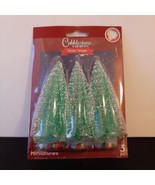 Bottlebrush Trees Cobblestone Corners Winter Village Miniatures 3-pc Set... - £3.96 GBP