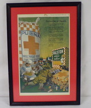 1919 Ralson Purina Foods 14x19&quot; Framed ORIGINAL Vintage Advertisement - £55.38 GBP