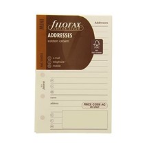 Filofax Mini Notepad for Name/ Address/ Telephone Number - Cotton Cream  - $8.21 CAD