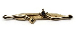 Anson Gold Tone Tie Clip Masonic Mason Mens Clothing Accessory - £23.47 GBP