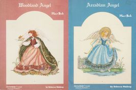 2X Arcadian &amp; Woodland Angels Mar Bek Rebecca Waldrop Cross Stitch Patterns - $13.99