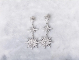 ADIRFINE 925 Sterling Silver Dangling Star Stud Earrings - £35.86 GBP