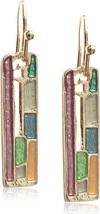 Unique Handmade Bohemian Enamel Vintage Silver Bar Dangle Earrings Chic Colorful - £13.44 GBP