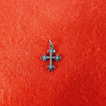 Retired James Avery Petite Blossom Cross .925 Sterling Charm - £119.58 GBP