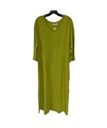 MASAI COPENHAGEN Nadin L/S Knit Maxi Dress In Lentil Sprout Size Large New - $34.65