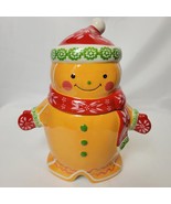 Temptations By Tara Gingerbread Man Cookie Jar Seasonal Christmas 12in H... - $74.44 CAD