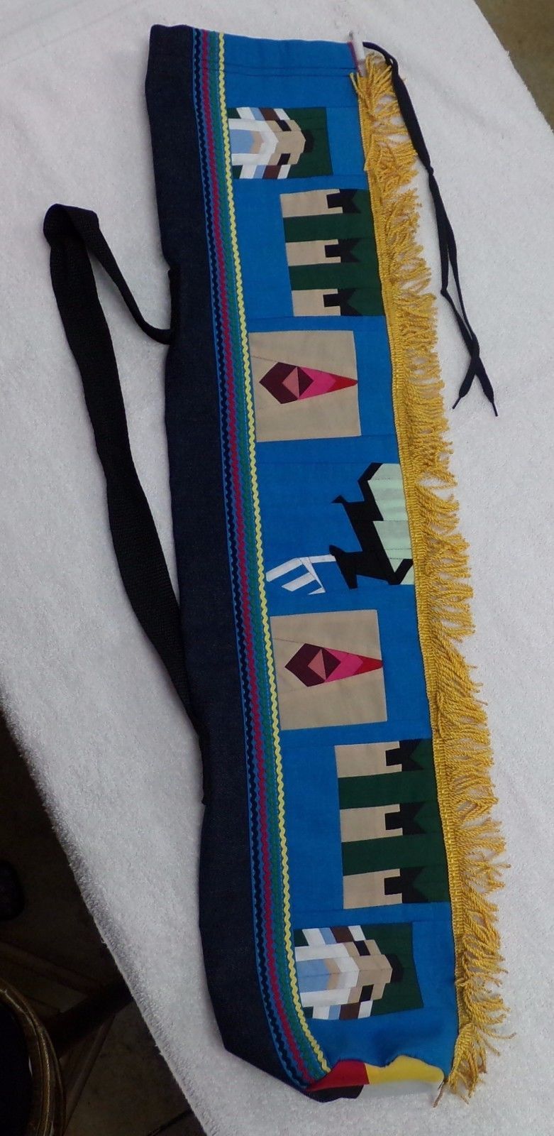 Primary image for Native American Patchwork DEER Ballstick Stick Ball BAG Case Holder HandMade WOW