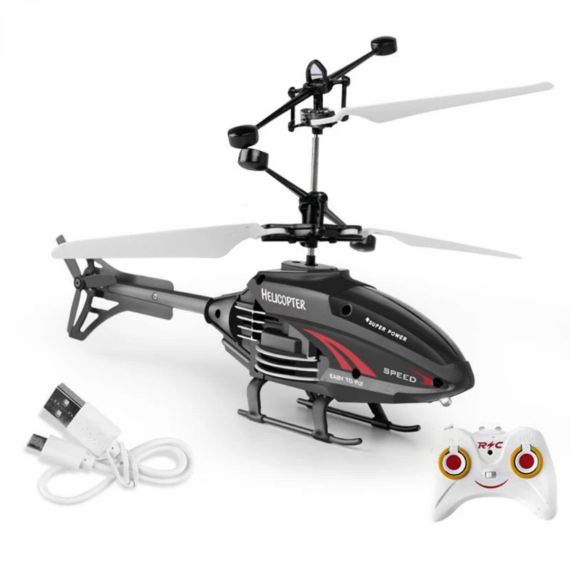 Mini drone rechargeable infrared induction remote control rc helicopter flying toys for thumb200