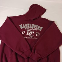 Gildan Washington Nation's Capital Men's Red Pullover Hoodie Sweatshirt Size L image 10