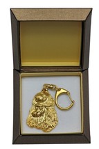 NEW, Poodle, millesimal fineness 999, dog keyring, in casket, keychain, ... - £60.75 GBP