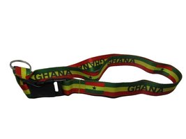 K&#39;s Novelties 32&quot; St. Ghana Country Flag Lanyard with Detachable Key Ring - £6.29 GBP