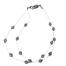 Vintage Chain Link Wrapped Ball Choker Necklace Womens Costume Jewelry - $18.71