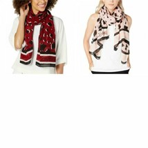 Calvin Klein Leopard Pleated Scarf Various Sizes, Colors - £11.04 GBP