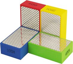 Diamond Polishing Pads Sanding Blocks - 4pcs Diamond Sanding Sponge Pads... - $14.70