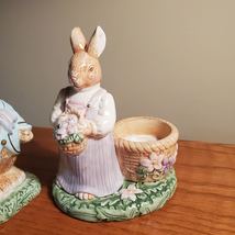 Easter Bunny Candle Holders, Avon Springtime Collection Rabbit Figurines image 2