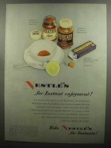 1952 Nestle&#39;s Bouillon Cubes, Nestea and Nescafe Advertisement - £14.78 GBP