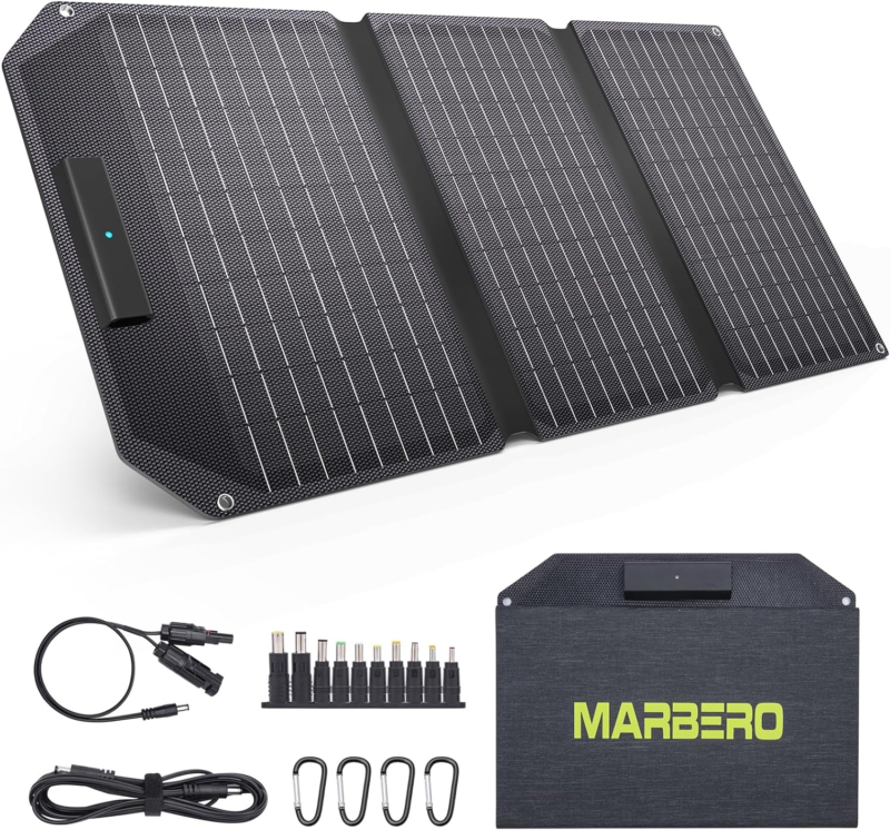 30W Foldable Solar Panel Portable Solar Charger with 12V QC3.0 USB, Type... - $132.98