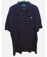 Masters Collection Golf Dark Blue Pink Striped Pima Cotton Golfer Polo S... - $17.14