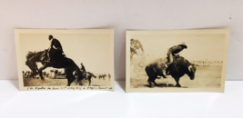 RPPC BRAHMA BULL RIDING, THE RODEO, COWBOYS REAL PHOTO POSTCARD 1900s (L... - £109.73 GBP