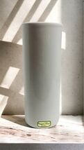 Haeger Floral USA Flower Vase Mid Century MCM White 9”Cylindrical Vtg Ce... - $48.87
