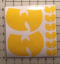 Wutang Street Wear Set 5&quot;&quot; &amp; 1.5&quot;&quot; Yellow Vinyl Decal Sticker Set New - £9.19 GBP